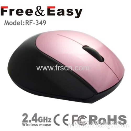 Pink Color Egg Shaped Wireless Mouse